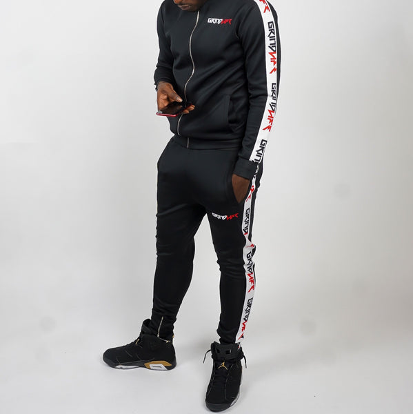 GrindLife Classic Tracksuit Black|Red|White