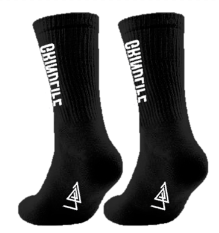 GrindLife Vertical Cotton Socks Black