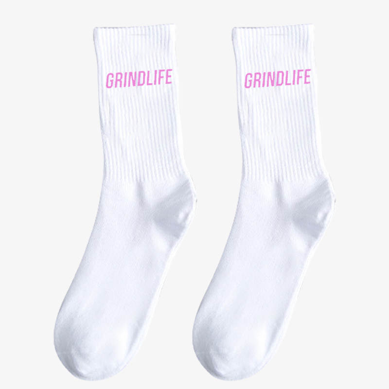 GrindLife Horizontal Calf Socks Neon Pink